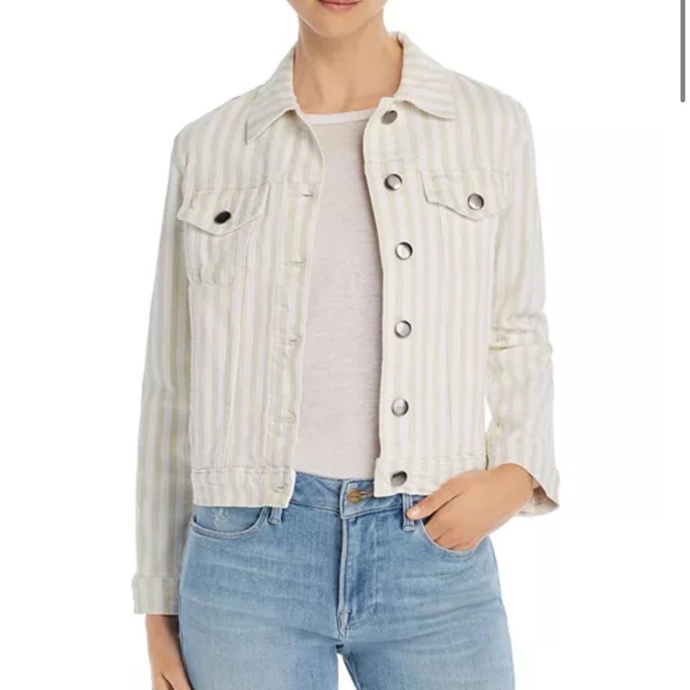 Frame Le Vintage Striped Denim Jacket